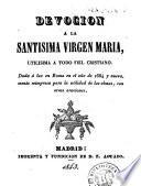 Devoción a la Santísima Vírgen Maria