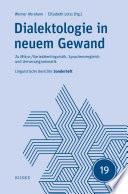 Dialektologie in neuem Gewand