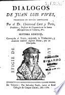 Dialogos de Juan Luis Vives