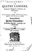 Dialogues en 4 langues, francoise, espagnole, italienne et allemande (etc.)