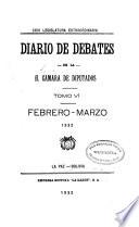 Diario de debates de la H. Cámara de Diputados