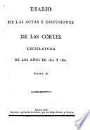 Diario de las actas y discusiones de las Cortes