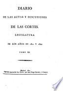 Diario de las actas y discusiones de las cortes