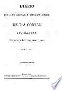 Diario de las actas y discusiones de las Cortes