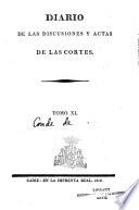 Diario de las discusiones y actas de la Cortes