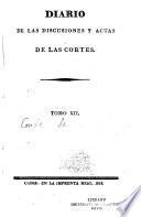 Diario de las discusiones y actas de la Cortes