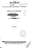 Diario de las discusiones y actas de las Cortes