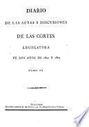 Diario de las discusiones y actas de las Cortes