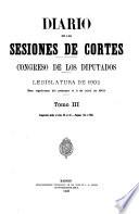 Diario de las Sesiones de Cortes, Congreso de los Diputados