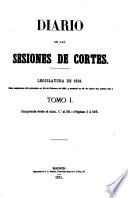 Diario de las sesiones de Cortes, Legislatura de ...