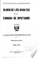 Diario de los debates de la Cámara de Diputados
