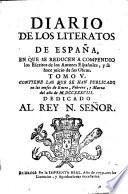 Diario de los Literatos de España en que se reducen a compendio los escritos de los autores españoles