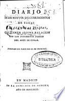 Diario de los nuevos descubrimientos de todas las ciencias físicas que tienen alguna relacion con las diferentes partes del arte de curar