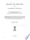 Diario de sesiones de la Asamblea filipina