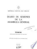 Diario de sesiones de la Asamblea General de la República Oriental del Uruguay
