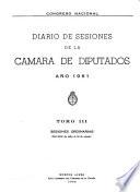 Diario de sesiones de la Cámara de Diputados