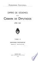 Diario de sesiones de la Cámara de diputados