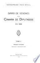 Diario de sesiones de la Cámara de diputados