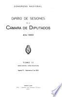 Diario de sesiones de la Cámara de Diputados