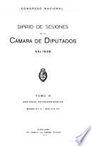 Diario de sesiones de la Cámara de Diputados