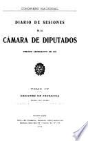 Diario de sesiones de la Cámara de diputados