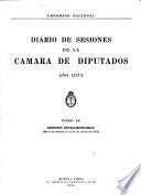 Diario de sesiones de la Cámara de Diputados