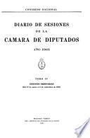 Diario de sesiones de la Cámara de diputados