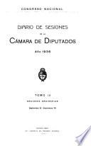 Diario de sesiones de la Cámara de diputados