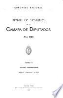 Diario de sesiones de la Cámara de diputados