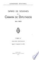Diario de sesiones de la Cámara de diputados