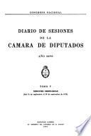 Diario de sesiones de la Cámara de Diputados
