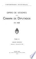 Diario de sesiones de la Cámara de Diputados