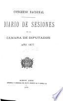Diario de sesiones de la Cámara de Diputados