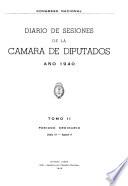 Diario de sesiones de la Cámara de diputados