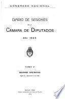 Diario de sesiones de la Cámara de Diputados