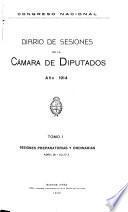 Diario de sesiones de la Cámara de Diputados