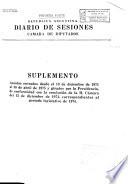 Diario de sesiones de la Cámara de Diputados