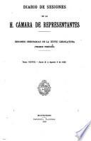 Diario de sesiones de la Cámara de Representantes