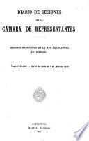 Diario de sesiones de la Cámara de Representantes