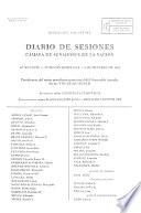 Diario de sesiones de la Cámara de Senadores
