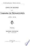 Diario de sesiones de la Cámara de Senadores
