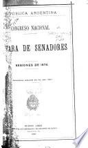 Diario de sesiones de la camara de Senadores