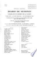 Diario de sesiones de la Cámara de Senadores