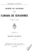Diario de sesiones de la Cámara de Senadores