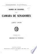 Diario de sesiones de la Cámara de Senadores