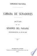Diario de sesiones de la camara de Senadores