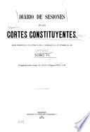 Diario de sesiones de las Córtes constituyentes