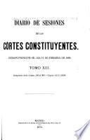 Diario de sesiones de las Córtes constituyentes