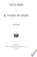 Diario de sesiones del H. Consejo de Estado