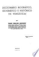 Diccionario biográfico, geográfico e histórico de Venezuela